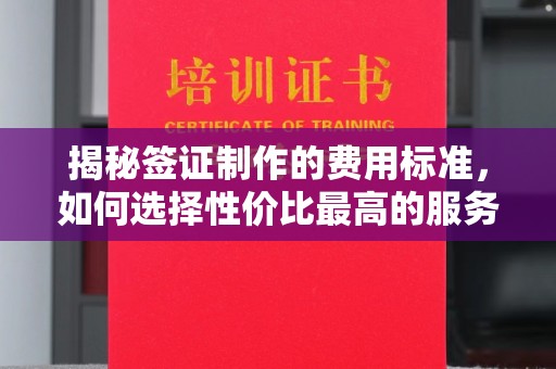 江西揭秘签证制作的费用标准，如何选择性价比最高的服务？