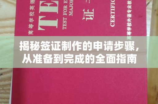 江西揭秘签证制作的申请步骤，从准备到完成的全面指南
